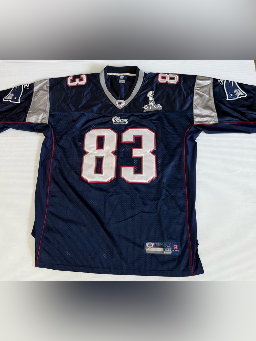 Vintage Reebok Game Use Jersey Wes Welker  Súper Bowl 2011 Size 2XL